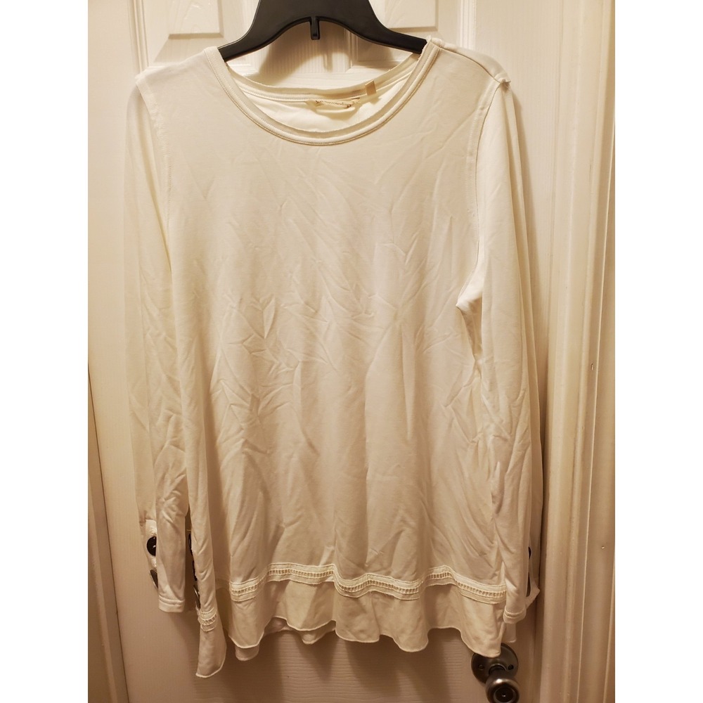 Soft Surroundings Large Tunic‎ Long Slv Callie Pullover Casual Relax Lagenlook